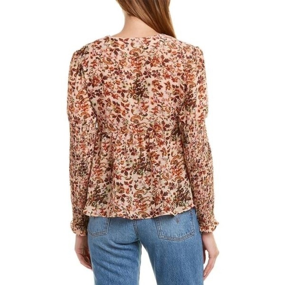 STEVIE MAY SAFFRON Brown floral long sleeve top - Picture 5 of 13